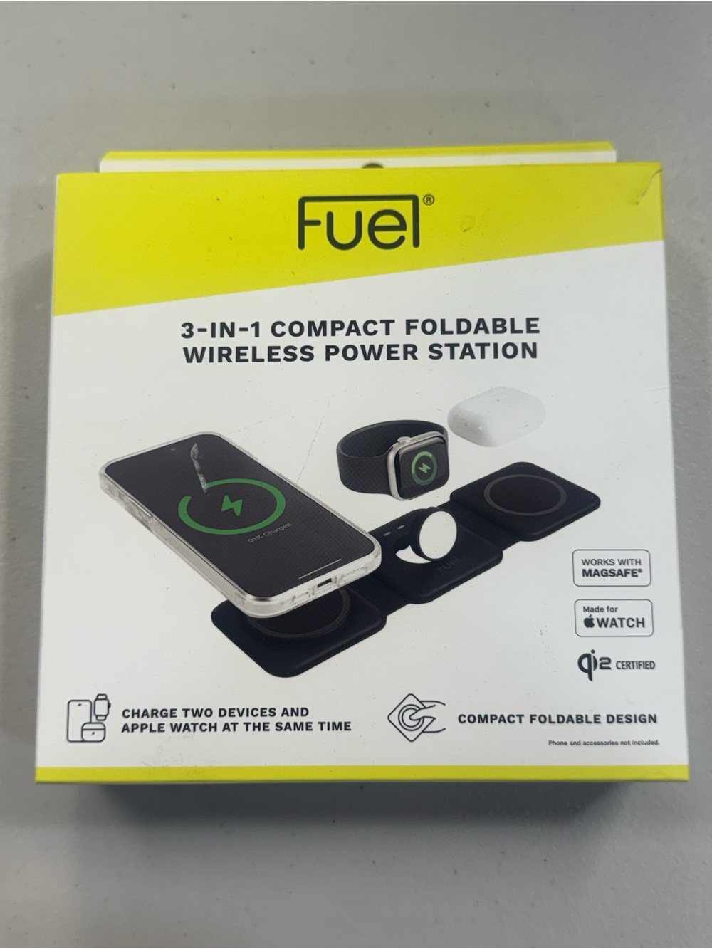 Mate Fuel 3-in-1 Foldable Power Station for iPhone/Apple Watch/AirPods New